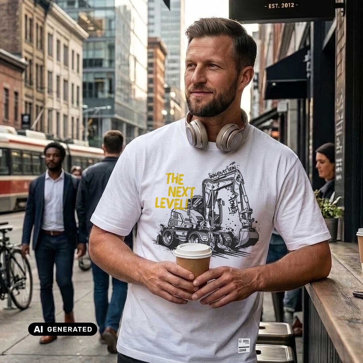 T-Shirt Herren Oversize „THE NEXT LEVEL“