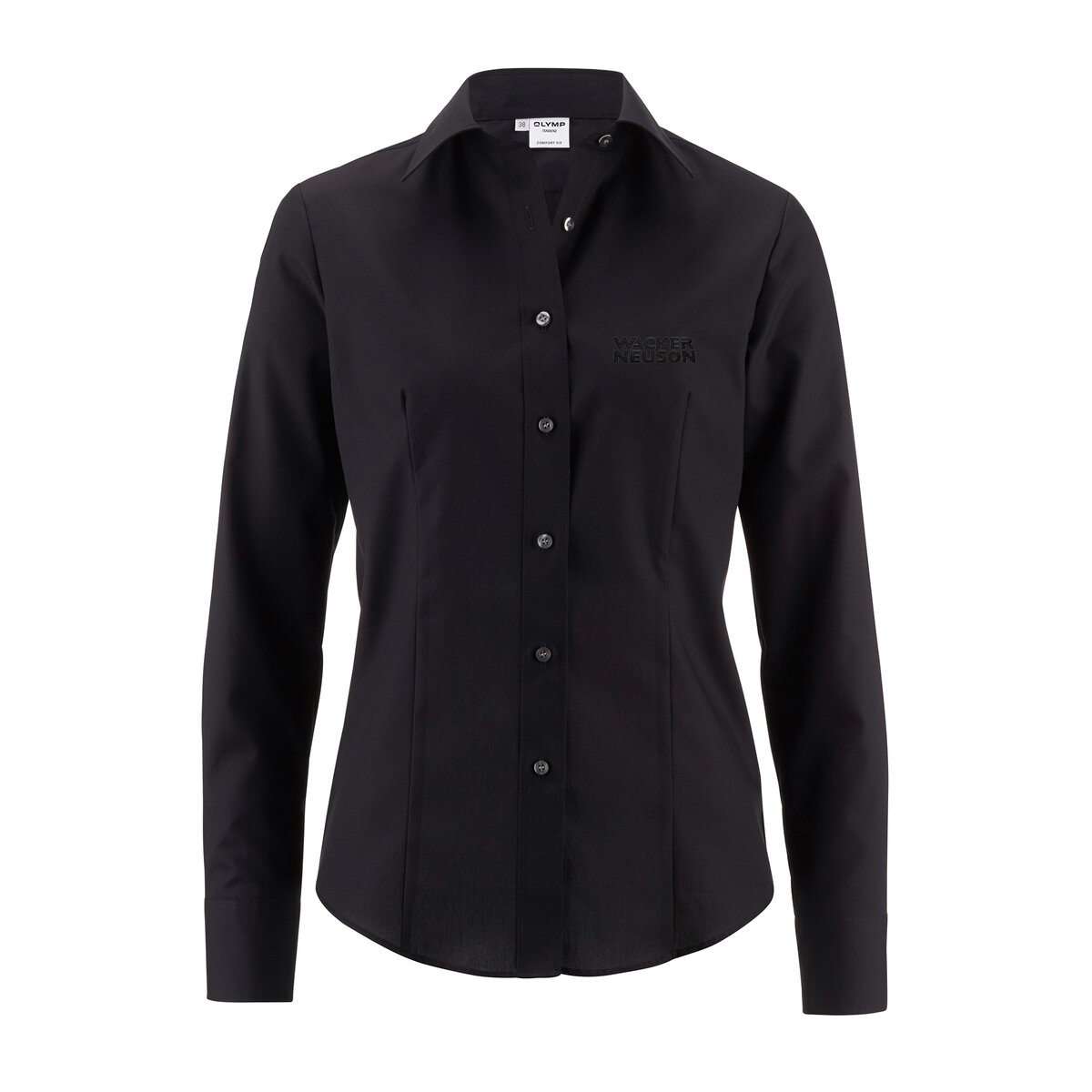 Blouse Women long-sleeved tailored fit black OLYMP®