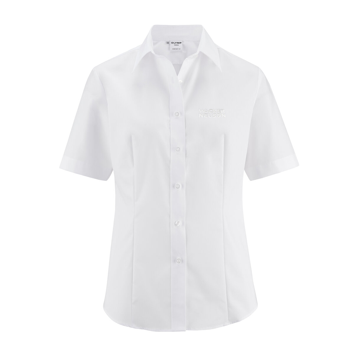 Bluse Damen tailored fit kurzarm weiß OLYMP®