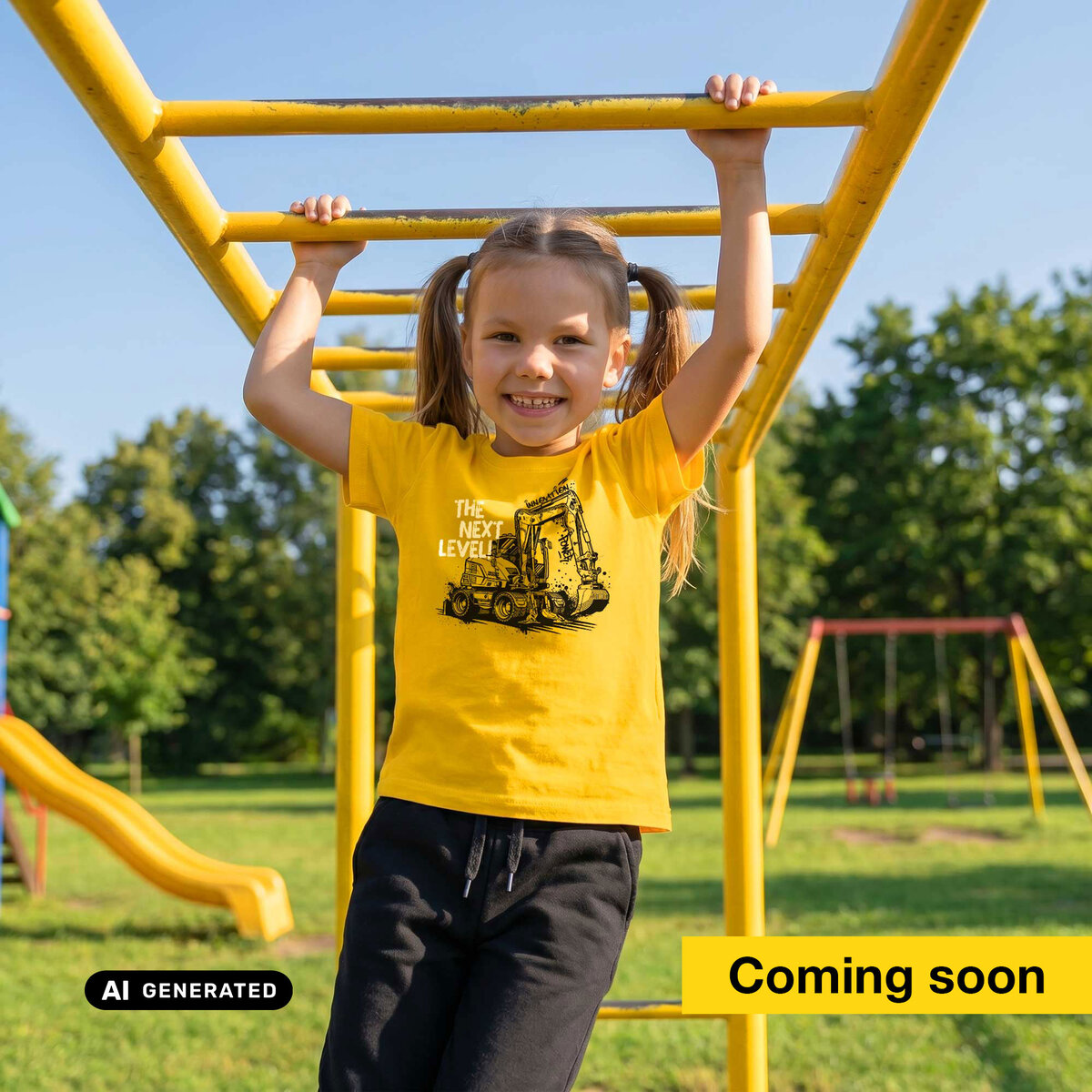 T-Shirt Kids „THE NEXT LEVEL“ gelb