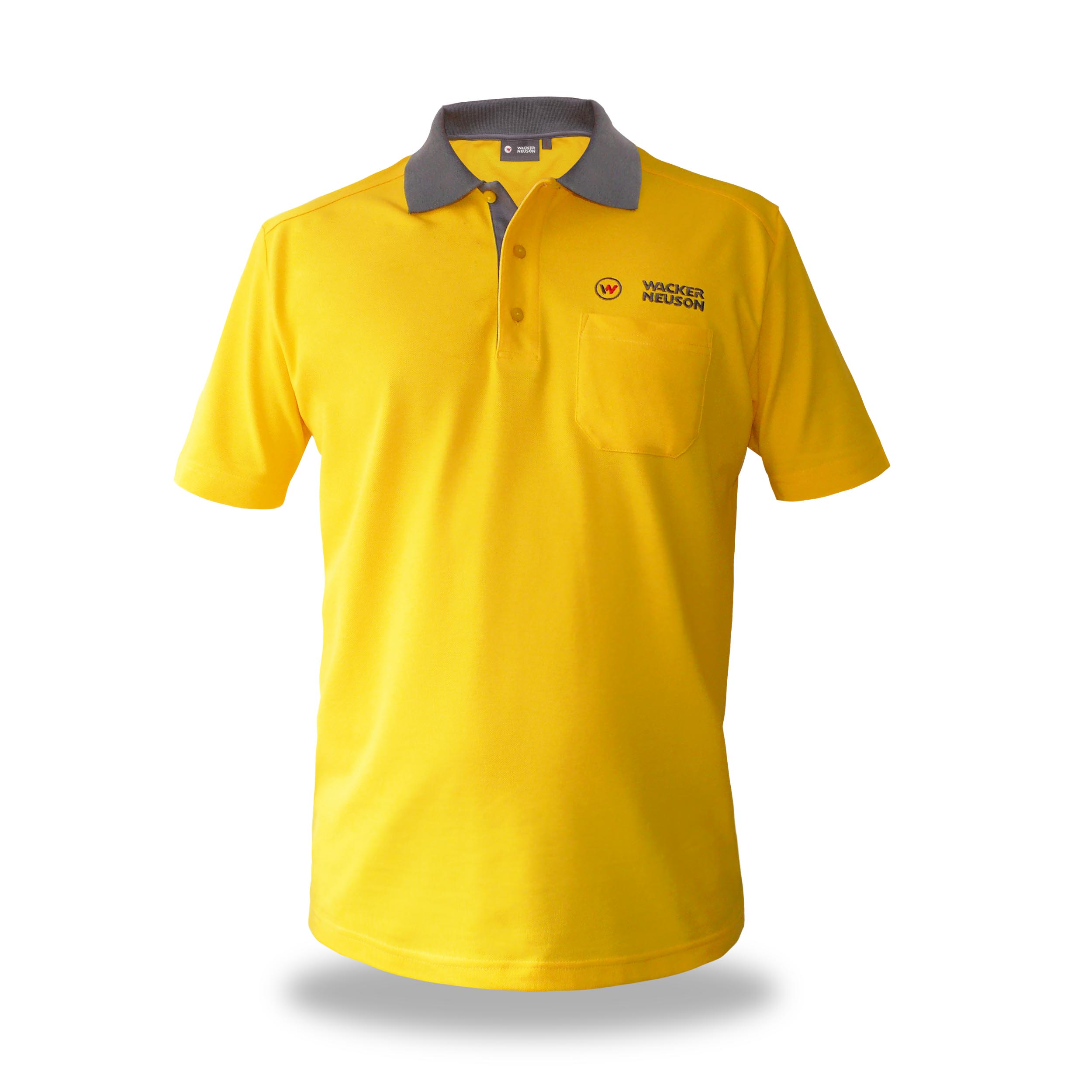 Polo-Shirt Kurzarm in Gelb, 4XL