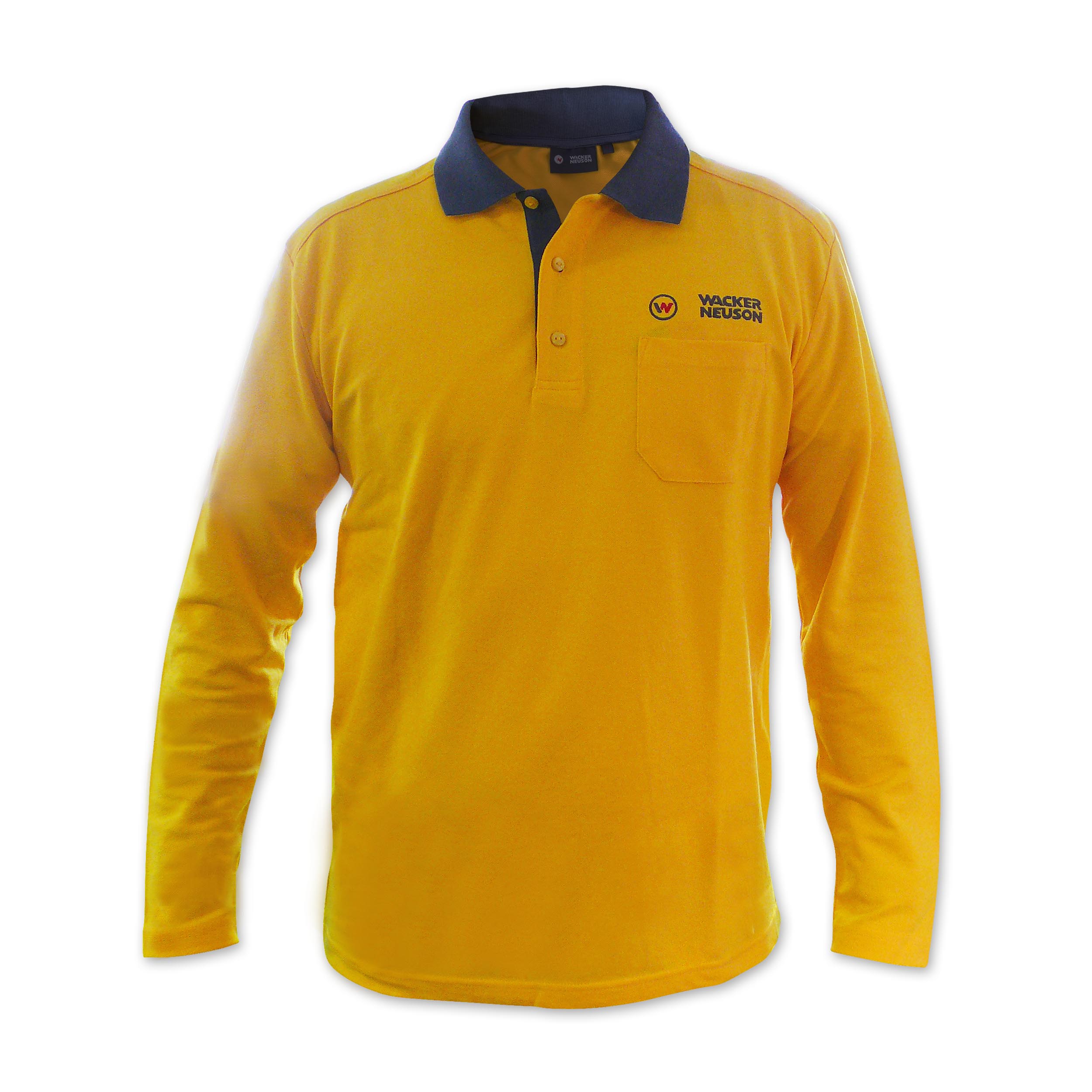 Polo-Shirt longsleeve in yellow, M